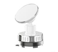 Car Phone Holder with Vacuum Suction Technology and Full Rotation Capability for Multiple Viewing Options (white)