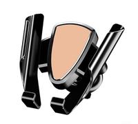 Car Phone Mount for Air Vent with Strong Locking Clamp and 360 Degree Rotation Designed to Keep Phone Stable on Rough Roads (gold)