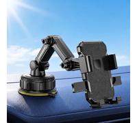 Car Phone Mount for Ford Fiesta VI Trend Titanium 2011-2017 | Twist Vacuum Lock Anti-Drop, Bumpy Road Stability, -20°C to 80°C Heatproof, Avoids Side Buttons, Fits 4.7-7.2 Inch