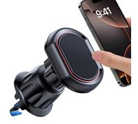 Car Phone Mount - Magnetic Dashboard Panel & Windshield Phone Holder | Adjustable 360 Degree Rotating Car Phone Mount | Universal Vent Clip