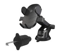 Car Phone Mount, with Suction Cup Base and Telescopic Arm, Super Suction and Reliable Hook, Multifunctional Car Mount for Windshield, Dashboard and Air Vent, Suitable for Other Smartphones cell phone