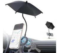 Car Phone Umbrella for Sun,Dual Magnetic Adjustable Cellphone Brolly for Magsafe Car Phone Holder & for iPhone 17 16 Pro Max 15 14 Plus,UPF 45+ Smartphone Umbrella for Driving Anti-Glare Anti-Heating