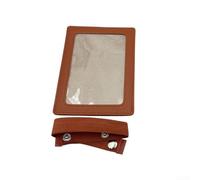 Car Photo Holder with Adjustable Elastic Clip Fits For most Car Sun Visors for Family Pictures (Brown)