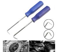 Car Pick and Hook Tool Set 2 Pcs - 45° and 90° Hardened Steel Shaft with Hard-Grip Handle for O for Ring Oil Seal Gasket Puller Remover Compatible with Most Car Models