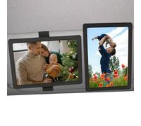 Car Picture Frame, Leather Vehicle Sun Visor 4x6 (Standard 6 Inches) Photo Holder Displays Both Horizontally and Vertically by Srandme (2pcs, Black)