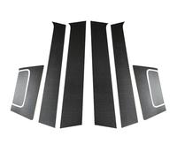 Car Pillar Post Trim Sticker Door Window Center Middle Column Cover Exterior Decoration For HRV 2016-2022 JUNOOS(Carbon Fiber look)