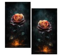 Car Pillar Stickers - Door Frame Stickers, Side Window Wraps | Elegant Flower Pattern Sticker Set, Pink Graphic Vinyl Self-Adhesive Door Trim Protector