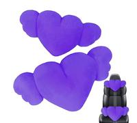 Car Pillow - Heart Shaped Plush Cushion Pair, Soft Support Pad, Cute Wing Design, Neck Comfort, Decorative Style, Gentle Feel, Daily | Driving Seat Rest For Car Interior Home Bedroom Use