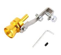 Car Pipe Exhaust Car Muffler End Pipe 2pcs Sound Whistle Exhaust Aluminum Motorbike Blow Off Sound Maker Modified Tail Whistle Auto Tip(Gold)