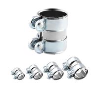 Car Pipe Exhaust Exhaust Pipe 1pc Stainless Steel Clamp Tube Connector Joiner Sleeve Clamp Adjustable Tip Kit Tool 42 45 51 55 60 65 70 76 MM(65mm(2.56 inch))