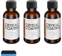 Car Plastic Plating Refurbishing Agent, Crystal Coating for Car Plastic Parts, Restorer Black, Nano Scratch Remover for Automotive Exterior/Interior, Fast-Drying, Long-Lasting Shine (3Pcs)