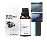 Car Plastic Restorer Black,Black Trim Restorer,Plastic Rest/orer Prevents Drying Aging for Cars,Interior Black Pla/stic Rest/orer,Plas/tic Re/storer Cleaning,Coating Pla/stic Restoration with Sponge