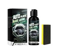 Car Plastic Restorer Black, Plastic Trim Restorer, Dash Cleaner for Inside Car, Quick Effect Coating Agent for Cleaning Kit, For Interior and Exterior Surfaces, Long-Lasting Shine