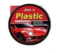 Car Plastic Restorer Paste For Interior Trim Remove Yellowing Whitening Aging And Restore Black Finish On Dashboard Door Panels Bumpers With Long Lasting Protective Formula Non Greasy Shine Effect