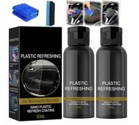 Car Plastic Revitalizing Coating Agent, Plastic Revitalizing Refreshing, Nano Plastic Refreshing Coating, Plastic Parts Refurbish Agent Car Quick Restorer, 50ml (2)