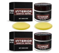 Car Plastic Scratch Remover for Interior Dashboard, 100g Quick Repair Wax, Back To Black Trim Restorer Kit for Vehicles, UV Protection Cause Anti-Fading Care (2 Pcs)
