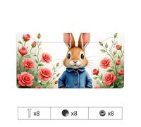 Car Plate Cover Rabbit In Blue Coat With Red Roses License Plate Girly License Plate Frames License Plate Protector