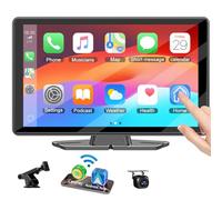 Car Play, 9" Wireless Carplay Screen for Apple Car Play& Android Auto, Touchscreen for Cars with Backup Camera Voice Control,Live Navigation,Mirror Link,Bluetooth,AUX,FM