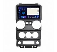 Car Play Screen Designed for Apple & Android for Jeep Wrangler Unlimited 3 JK 2008-2010 Wireless, Mirror Link, Live Navigation, Voice Assistant, Touchscreen, Bluetooth, 8 Core 6G+128G