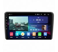 Car Play Screen for Apple Carplay & Android Auto for Audi A4 A4L S4 RS4 2000-2009 Wireless, Mirror Link, Live Navigation, Voice Assistant, Touchscreen, Bluetooth, Aux, 4 Core 4G+64G