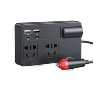Car Plug Adapter Outlet With PD30W Type-C & USB-A Port 120W Car Power Inverter DC12V-24V To 220V Travel Adapter Road Trip Essential