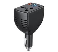 Car Plug In Adapter Outlet 150W DC 12V To AC 220V Digital Display Converter