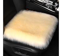 Car Plush Seat Cushion for Jaecoo J7 Phev 2025, Winter Thickened Warm Seat Mat, Front Fluffy Protector Pad Driver Office Home Chair,Beige