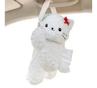 Car Plush Tissue Holder | Cute Cat Plush Paper Dispenser | With Buckle Tissue Box Auto Animals Cute Carrier - For Interior Auto Home Decoration B