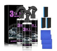 Car Polish, 2025 Upgraded Ceramic Coating Car Wax Spray, 3-in-1 Multi-functional Quick Effect Coating Agent, High Protection Polish Spray Waterless Wash for Cars, Motorcycles (3PCS)