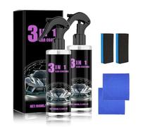 Car Polish, 2025 Upgraded Ceramic Coating Car Wax Spray, 3-in-1 Multi-functional Quick Effect Coating Agent, High Protection Polish Spray Waterless Wash for Cars, Motorcycles (100ml-2pc)
