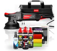 Car Polish Bundle: Menzerna MZ-XR Polishing Machine + Menzerna Polishes 100 ml + Ceramic Spray Sealant 100 ml + 3 x Premium Microfibre Cloths