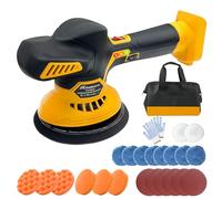 Car Polisher, 125MM Cordless Car Buffer Polisher Machine Kit Compatible with Dewalt Battery, 20PCS Attachments, 6 Speed Car Polishers 2800-5500RPM for Car Detailing Polishing Waxing, Without Battery