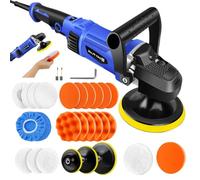 Car Polisher-1400W Car Polishers and Buffers, 6 Variable Speed 800-3500RPM, Car Buffer Polisher Machine with Detachable Handle, 180mm/150mm/125mm Disc, Polishing Kit for Car Polishing/Waxing