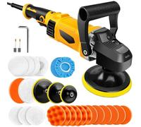 Car Polisher, 1400W Electric Car Polishers and Buffers, Portable Car Buffer Polisher Machine with D-Shaped Handle, 6 Variable Speed 800-3500RPM, Corded Rotary Car Polisher Kit for Sanding,Polishing