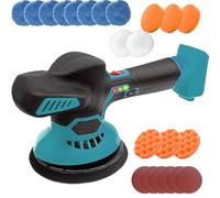 Car Polisher, 145MM Cordless Car Buffer Polisher Machine Kit 23PCS Attachments, 6 Variable Speed Car Polishers and Buffers 1800-6000RPM for Car Detailing Polishing Waxing
