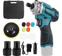 Car Polisher 20V Waxing Cordless Li-ion Orbital Dual Action Variable Speed Sander Buffing Scratch Repair Tool with 2 Battery