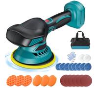 Car Polisher 21v, Cordless Car Buffer Polisher Compatible with Makita 18V Battery, Cordless Polisher with 24 Accessories, 6 Variable Speed Up to 6000RPM, for Car/Leather/Wood/Glass (Without Battery)