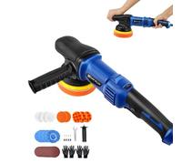 Car Polisher,Dual Action Car Polisher Buffer Machine 6 Variable Speeds 2800-5800RPM 120mm Base Random Orbital Buffer Polisher for Car Waxing/Polishing/Scratch Repair