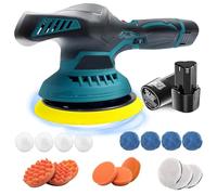 Car Polisher Electric Polisher kit with 2 12V 3.0Ah Batteries, 6 Speed Control Lightweight Portable, Suitable for car Care polishing Cleaning