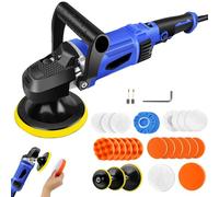 Car Polishers and Buffers, Car Buffer Polisher Machine 1400W Cars Polisher Buffer Kit with Handle, 6 Variable Speed, 800-3500 RPM Sander Rotary Polishing Machine Dual Action Polisher for Auto, Blue
