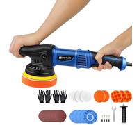 Car Polishers and Buffers Machine, 220V Random Orbit Sander, Dual Action Polisher Kit, 2800-5800 RPM 6 Variable Speeds, Gloves