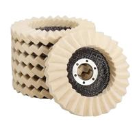 Car Polishing Kit 4 Pcs Metal Polishing Compound Set with Wool Felt Flap Wheel Disc For Metal, Glass, Stone(125mm)