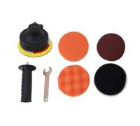 Car Polishing Pad Kit, Electric Drill Polish Head for Car Waxing Sealing Enamel, Frosted Paper Polisher Tool Set with Wool and Sponge Pads, Compatible with Electric Drills and Poli