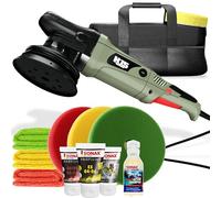 Car Polishing Set | Eccentric Polisher H15 720W 15 mm Hub 125 mm backing pad + 3x Sonax Profiline Polishing Agent 50 ml + 3x Polishing Pad 150 mm + 3x Polishing Cloth | Car Polishing Complete Set
