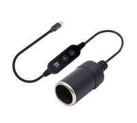 Car Power Adapter USB C to Direct Current Adjustable Voltages 5V 9V 12V 15V 20V Maximumly 3A for Power Backup and Devices Charging Type C to Direct Current Output Converter