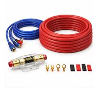 Car Power Amplifier Wiring Kit 4.5 m - Subwoofer Cable Set with Power Cable, RCA Audio Cable, Remote Cable, Ground Cable & 60A Fuse for Car HiFi/Car Audio