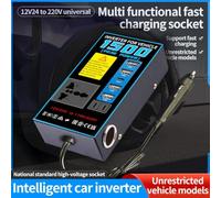 Car Power Converter 12V 24V to 110V 220V with USB PD Fast Charging Ports, Safety Overload Cutoff, Digital Voltage Monitor for Vehicle Applications