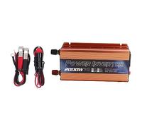 Car Power Inverter 2000W Universal Aluminum Alloy Modified Sine Wave Inverter Low Noise Design for Multipurpose Charging in Vehicles and Outdoor Use (220V)