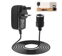 Car Power Inverter 240v to 12v Adapter DC Car Converter Plug AC to DC Voltage Converter 2A Power Adapter for Car Appliances Cigarette Lighter Socket Maximum Power 24W Black