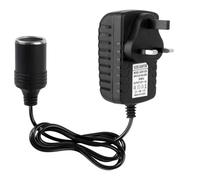 Car Power Inverter 240V to12V Adapter 2A,AC Mains to 12V Adapter DC,12V to 3 Pin Plug Adapte Car Converter Socket Car Cigarette Lighter Socket UK Output 24W MAX Power for Family